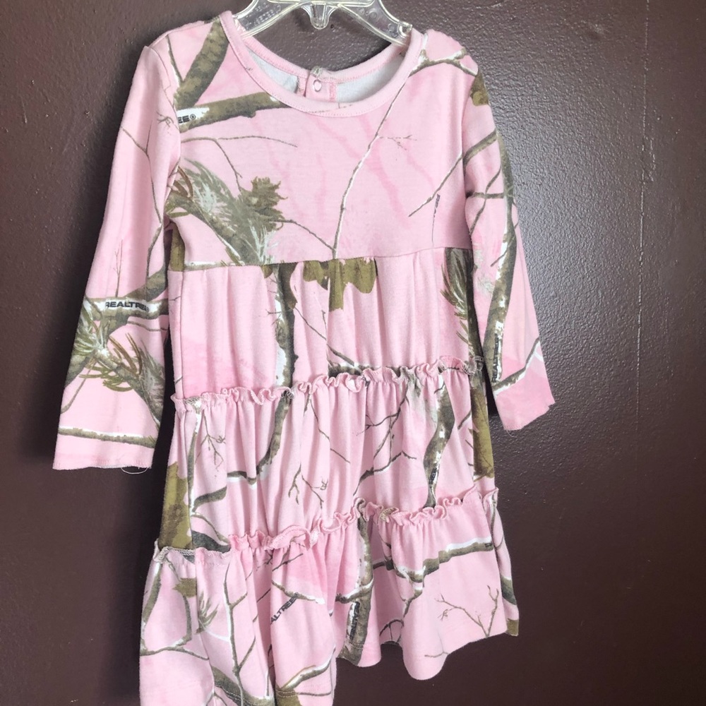 Real Tree Print Dress long sleeve